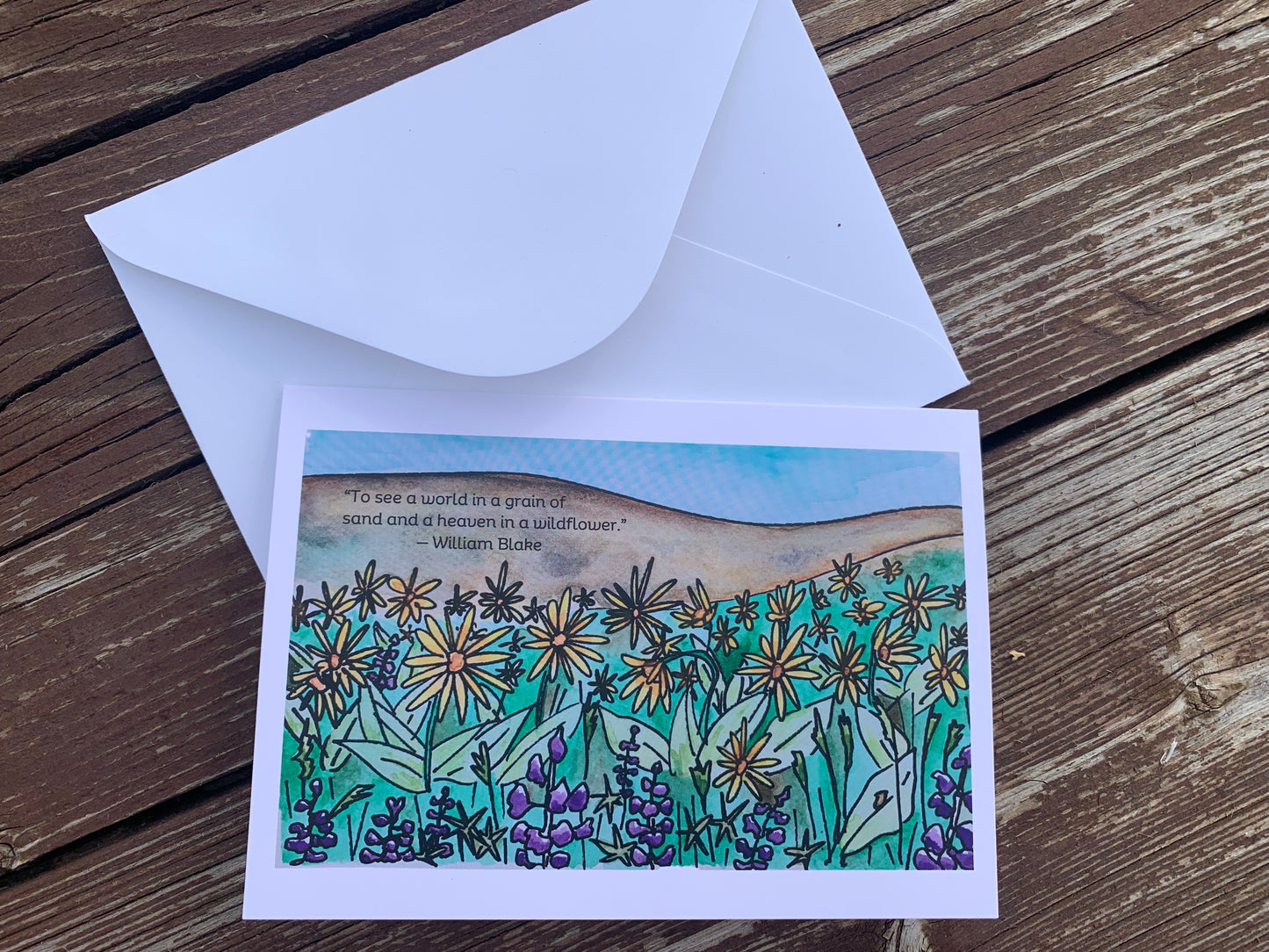 Spring Hillside Greeting Card