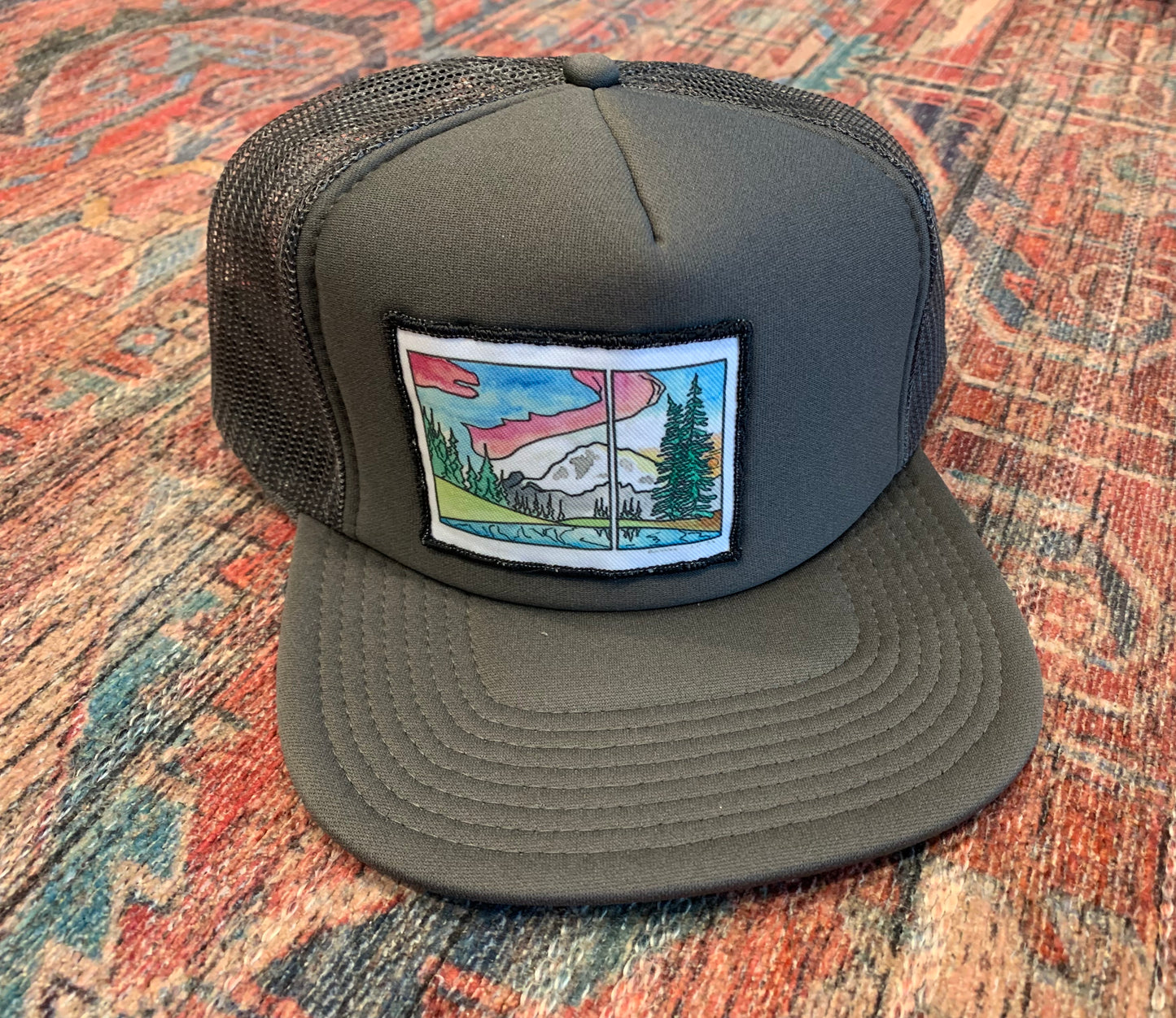 Mt. Rainier Art Patch Hat