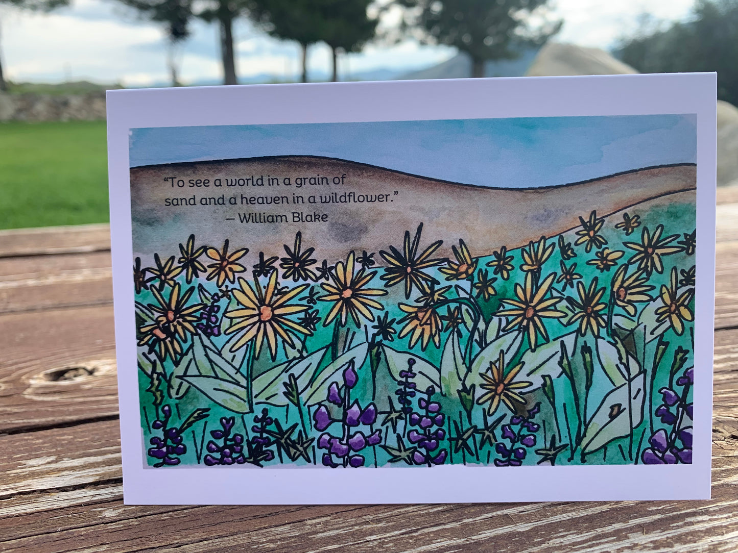 Spring Hillside Greeting Card