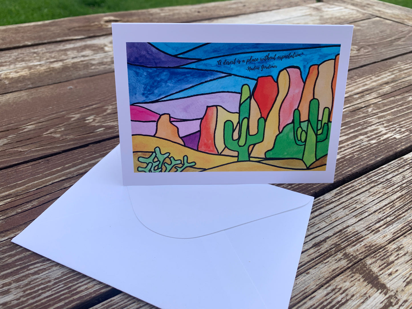 Stained Glass Desert Greeting Card