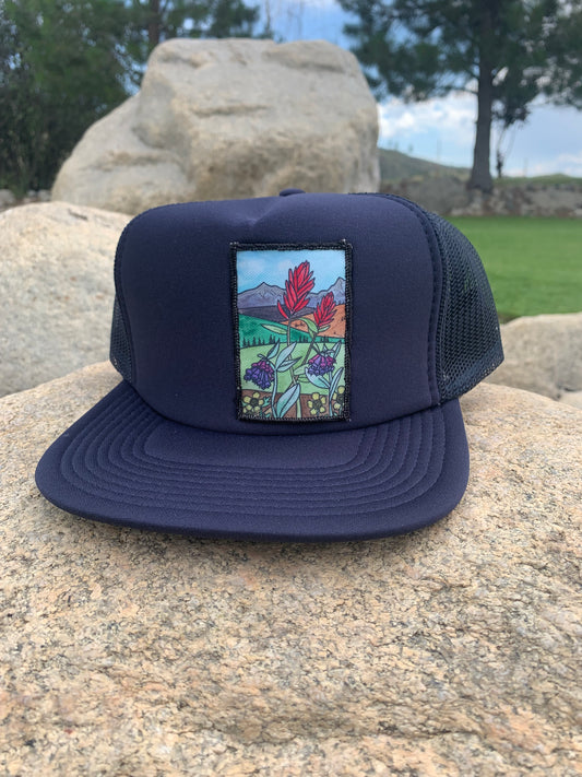 Wildflowers Art Patch Hat