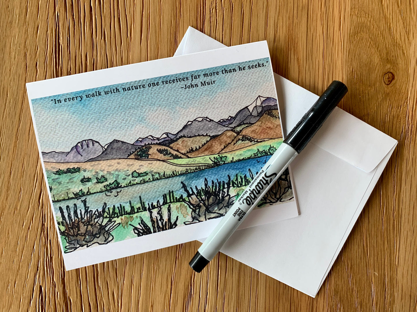 Mountain walk greeting card