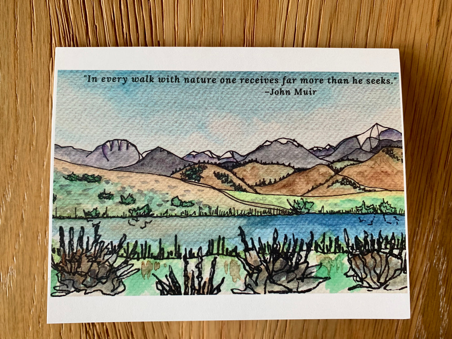 Mountain walk greeting card