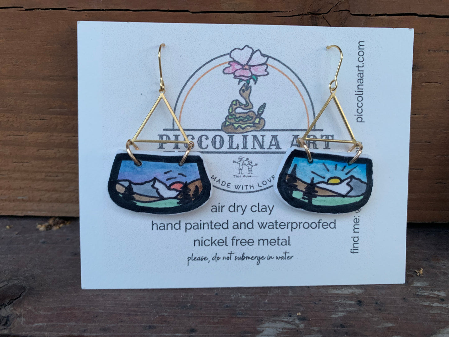 Hand Painted Clay Earrings