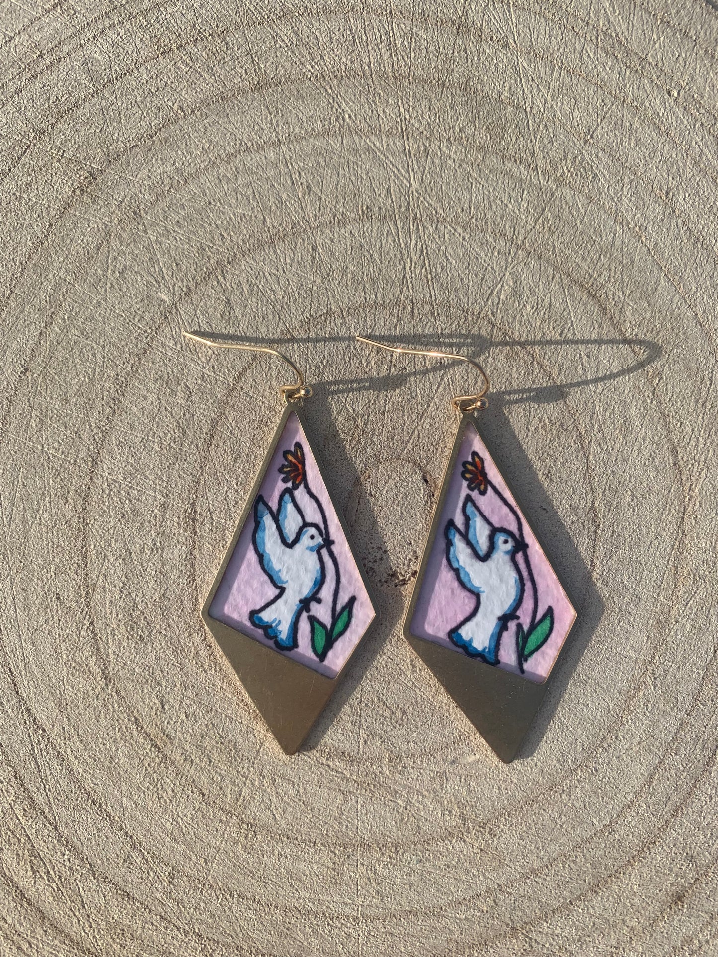 Watercolor Paper Earrings