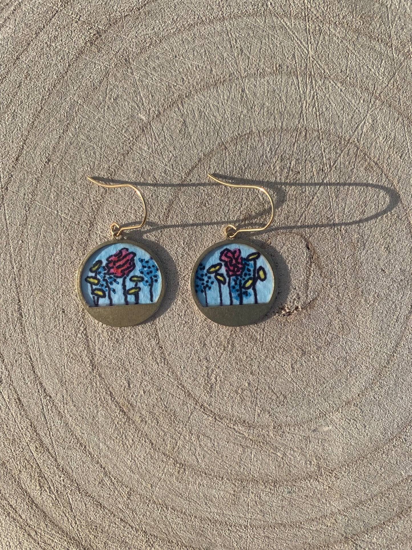 Watercolor Paper Earrings