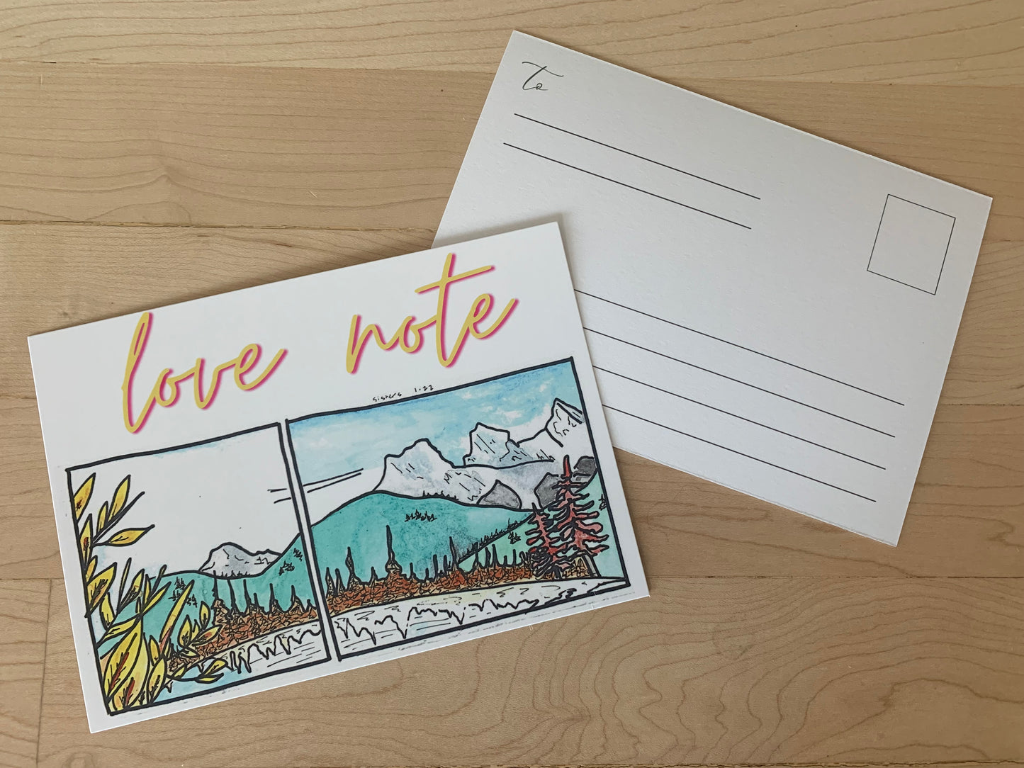 Mountain Postcard "Love Note"