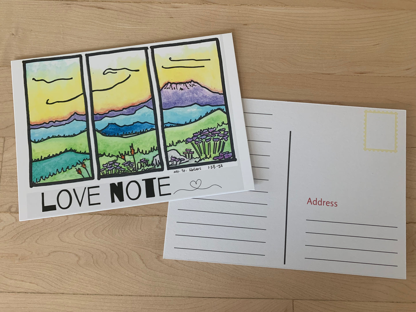 Mountain Postcard "Love Note"