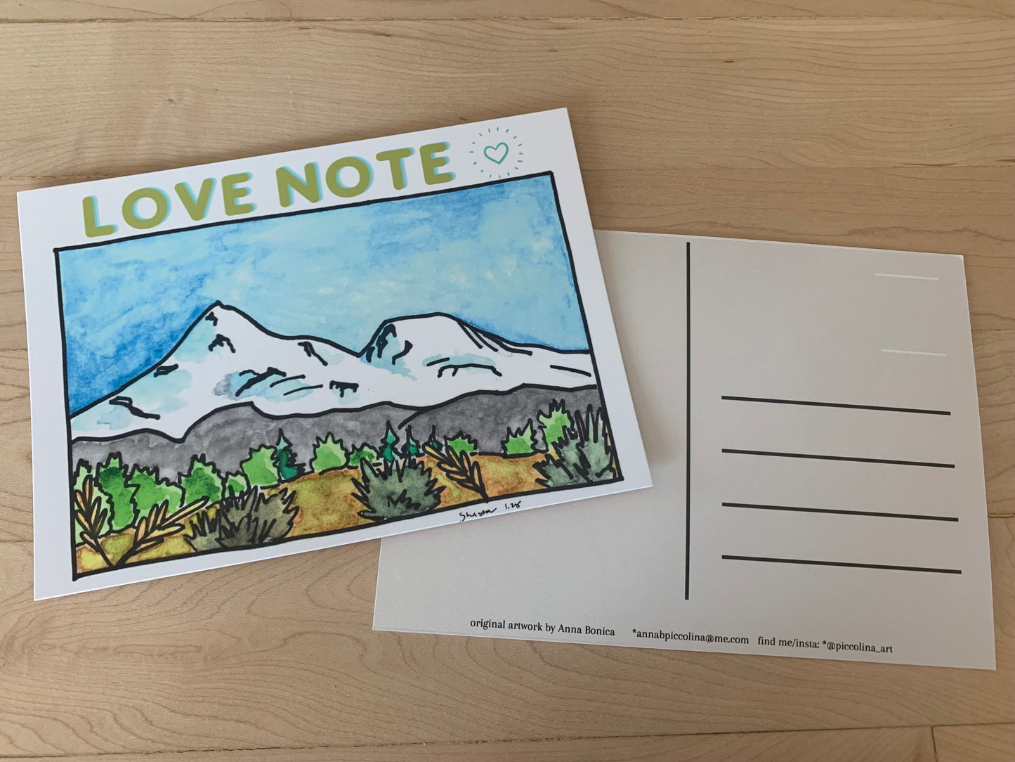 Mountain Postcard "Love Note"