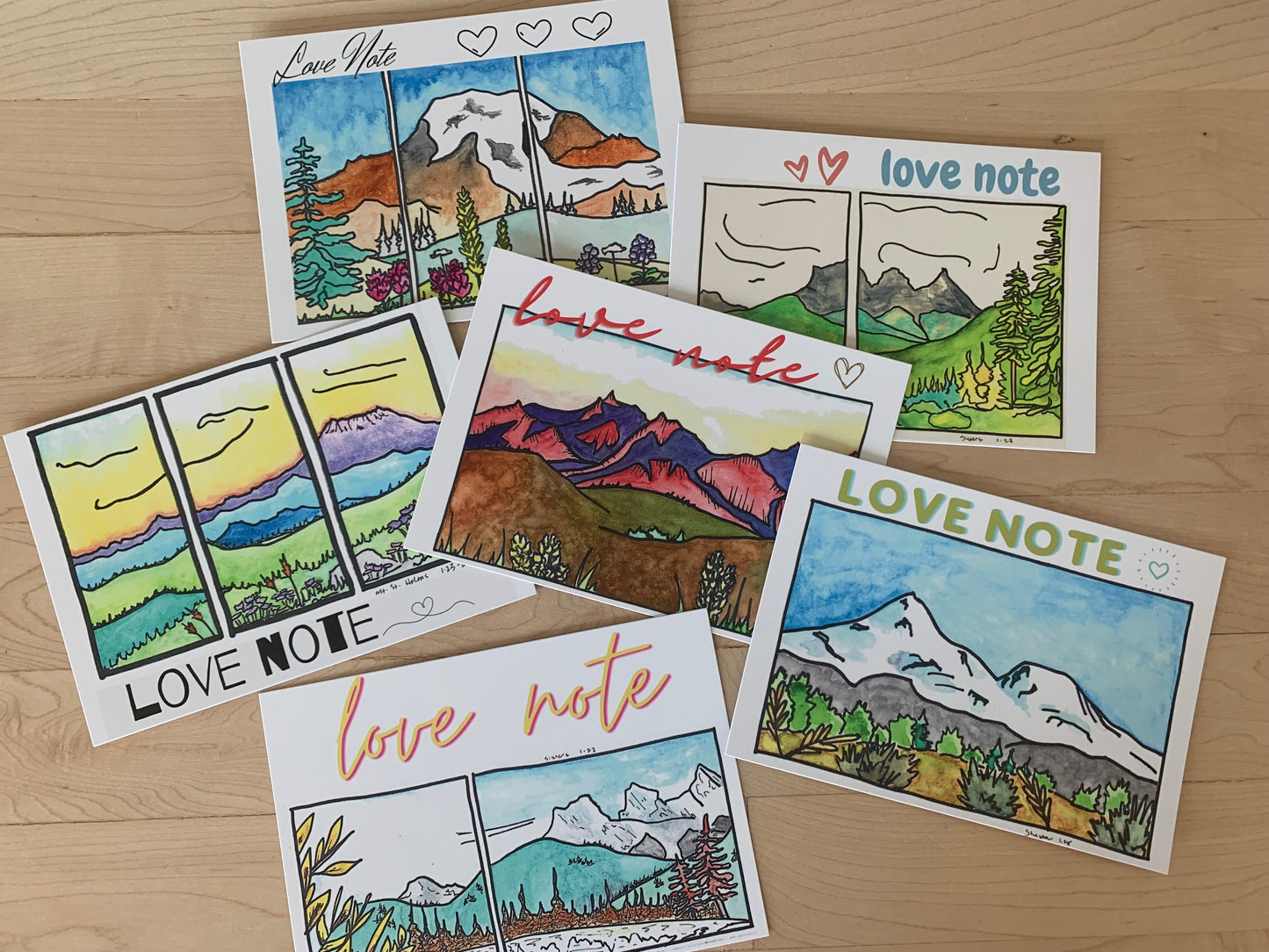 Mountain Postcard "Love Note"